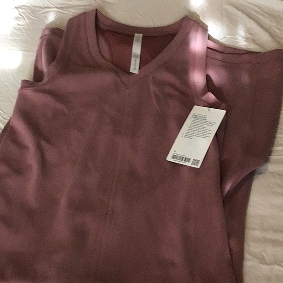 🍋 Lululemon Ease of it All V-Neck Dress size 6 spiced chai - Picture 4 of 5